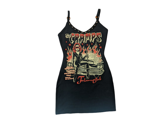 The Cramps strappy dress with 0-ring