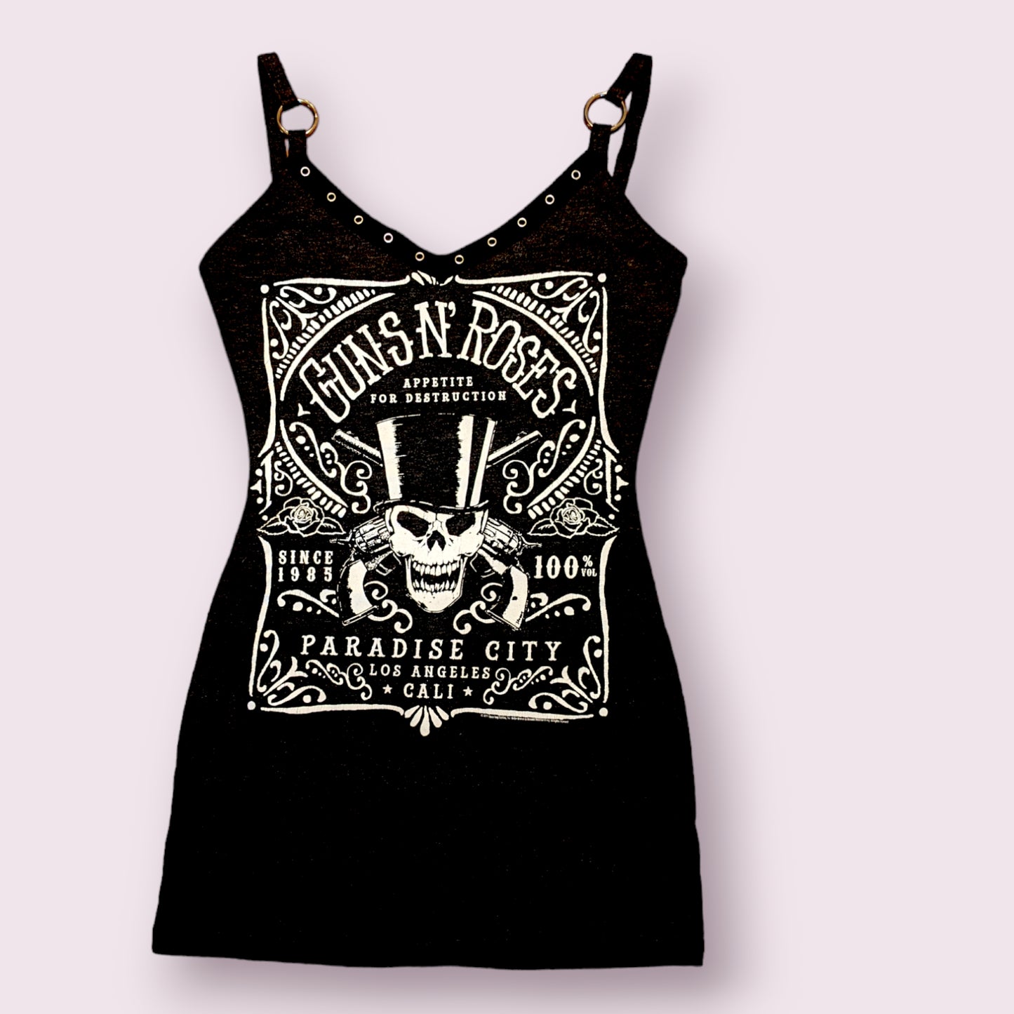 Guns N Roses - Paradise City strappy dress with O-rings